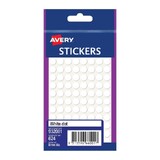 Avery 8mm White Dot Stickers 624-Pack - Box of 10