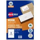 Avery Inkjet Label J8165 8UP Pk50