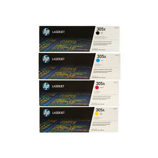 HP 305X / CE410X CE411A CE413A CE412A Set of 4 Colour Toner Cartridges