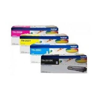 Brother TN-251BK, TN-255C, M, Y Set of 4 Colour Toner Cartridges