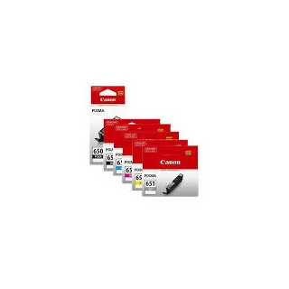 5 Pack Canon PGI-650, CLI-651 Ink Combo [1BK,1PBK,1C,1M,1Y]