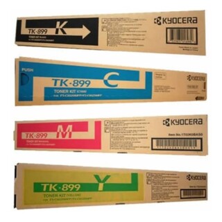 Kyocera TK-899K, C, M, Y Set of 4 Colour Laser Toners
