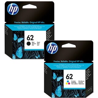 HP No 62 Black / Colour Inkjet Cartridges - Twin Pack