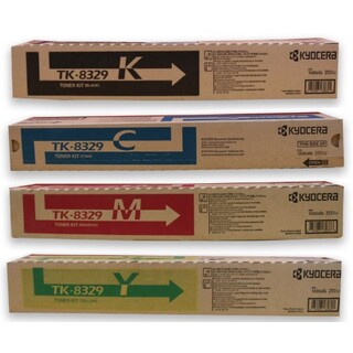 Kyocera TK-8329BK, C, M, Y Set of 4 Colour Laser Toners