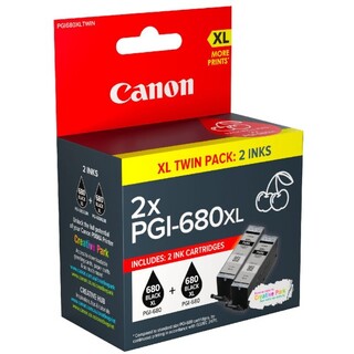 Canon PGI-680XLBK Black Inkjet Cartridge - Twin Pack