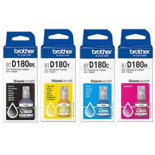 Brother BTD-180BK / BTD-180C Inkjet Cartridges - Twin Pack