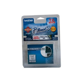 Brother TZe-111 / 6mm Black Text On Clear Laminated Labelling Tape - 8 Metres