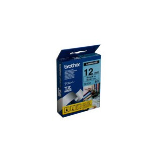 Brother TZe-531 / 12mm Black Text On Blue Laminated Labelling Tape - 8 Metres