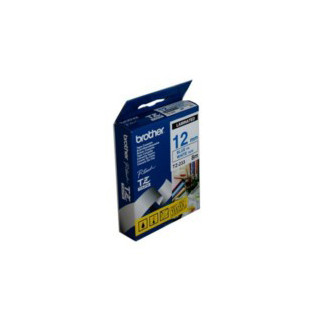 Brother TZe-233 / 12mm Blue Text On White Laminated Labelling Tape - 8 Metres