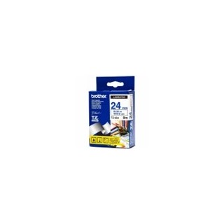 Brother TZe-253 / 24mm Blue Text On White Laminated Labelling Tape - 8 Metres
