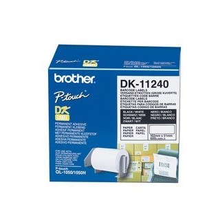 Brother DK-11240 White Label - 102mm x 51mm - 600 Per Roll