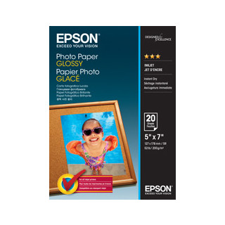 Epson 5x7 Glossy P/Paper - 20 Sheets 200gsm 