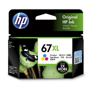 HP 67XL High Yield Tri Colour Ink Cartridge