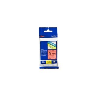 Brother TZe-421 / 9mm Black on Red Laminated Labelling Tape - 8 Metres