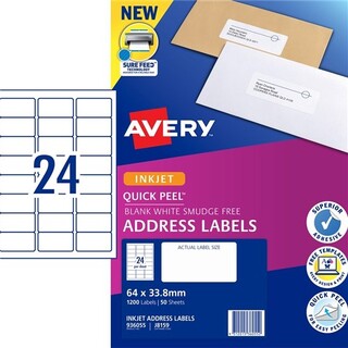 Avery Inkjet Label J8159 24UP Pk25