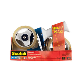 Scotch Packaging Tape BPS-1 Pack 2 Bonus Pack with Dispenser