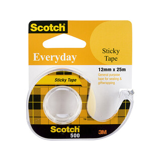 Scotch Sticky Tape 12mm x 25M 502 Hangsell Pack 12