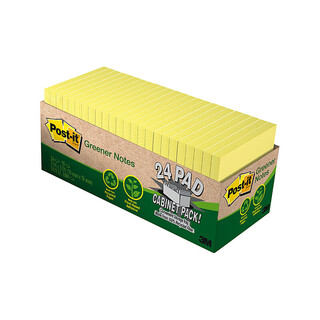 Post-It Notes 654R-24CP-CY Recycled Yellow 76 x 76 Pack 24