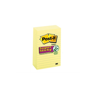 Post-It Notes 660-5SSCY Super Sticky Lined Yellow Pack 5