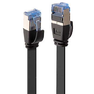 Lindy 5m CAT6A U/FTP Flat Gigabit Network Cable - Black