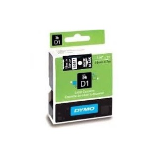 Dymo D1 Label Cassette 19mmx7m (SD45811) - White on Black