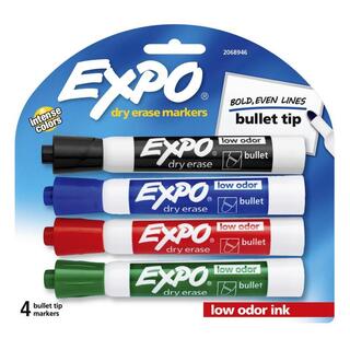 Expo Whiteboard Marker Bullet Tip Assorted Pack 4 Box 6 (2081760)