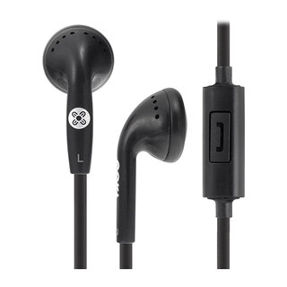 Moki Stereo Earphones In-line Mic & Control - Black