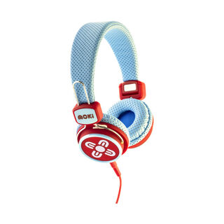 Moki Kid Safe Volume Limited Headphones - Blue & Red