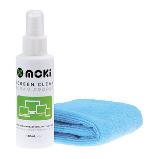 Moki Screen Clean 120mL Spray with Cloth