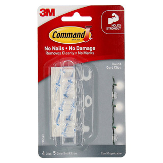 Command Cord Clip 17017CLR Pk4 Bx6