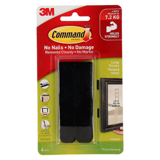 Command Strips 17206BLK Pk4 Bx6