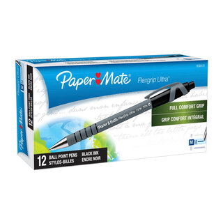 Paper Mate FlxGrp RT BP 1.0mm Blk Bx12