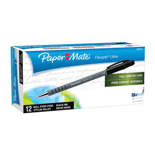 Paper Mate Flex Grip BP 0.8mm Blk Bx12