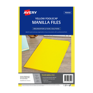 Avery Manilla Folder Yllw FC Pk20