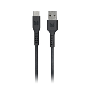 Monster USB-C to USB-A Thermo Plastic Elastometer Cable - Black 2m