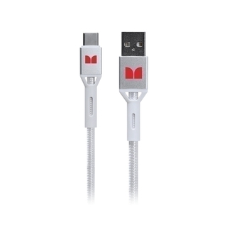 Monster USB-C to USB-A Braided Cable - White 2m