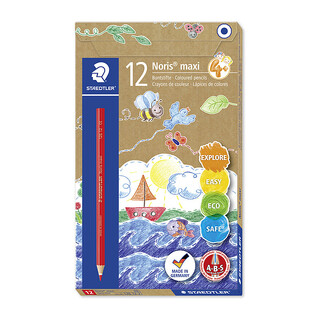Staedtler Noris Club MAXI Learner Colour Pencil - 12 Pack - Red