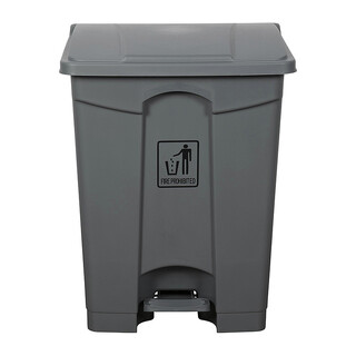 Cleanlink Rubbish Bin With Pedal Lid 68L Grey
