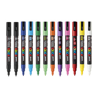 Posca PC-3M Fine Blt Asst Pk12