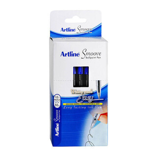 Artline Smoove Ballpoint Stick Medium Blue Bx50