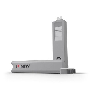 Lindy USB-C Port Blockers & Key 4 Pack (White) [40427]