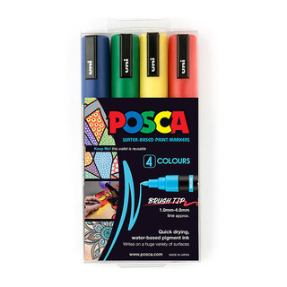 Posca PC5BR Paint Marker Ast Pk4