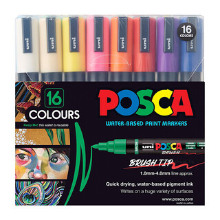 Posca PC5BR Paint Marker Ast Pk16