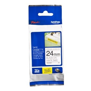 Brother TZe-S251 Black on White - Strong Adhesive Laminated Labelling Tape - 24mm x 8 Metres